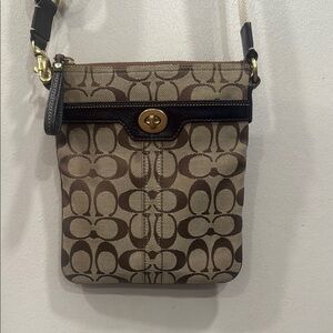 Coach Brown and Black Crossbody Bag